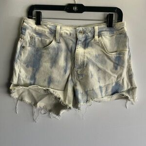 Mavi Blue and White Jean Shorts